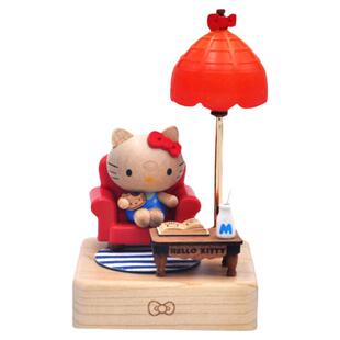 jeancard木质HelloKitty小夜灯充电床头生日礼物女生桌面摆件礼品