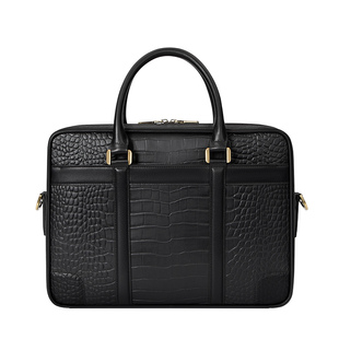 GIONAR公文包男士包袋高端商务真皮单肩斜挎大容量鳄鱼纹手提男包