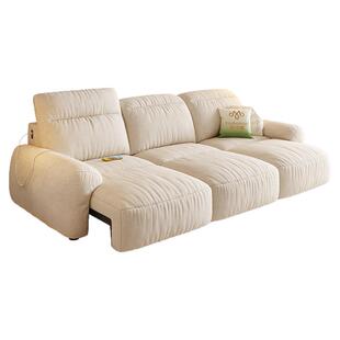 帕沙曼全拆洗布艺电动沙发床客厅2026新款现代简约功能沙发可调节