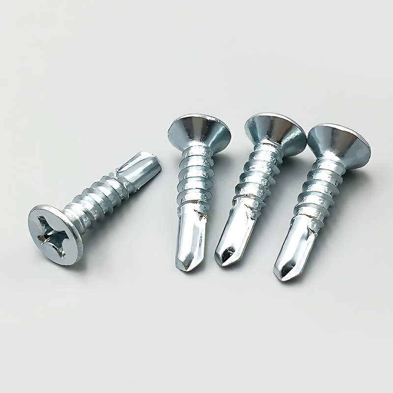 蓝白锌十字沉头自螺钉钻燕尾自尾攻螺丝钻M3.5M3.9-M5平头螺丝钉