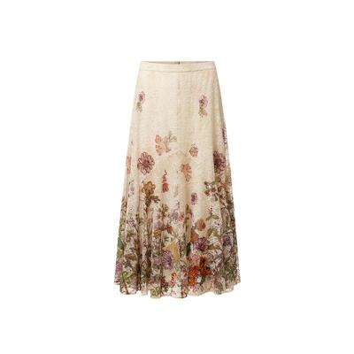 VGRASS优雅重工刺绣八宝纹半裙