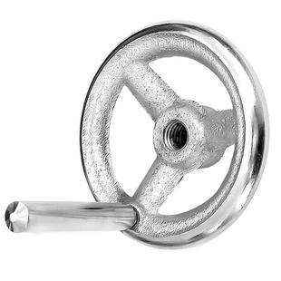 内螺纹铸铁手轮圆形镀铬M10M12M14M16M18M20M22M24螺丝牙孔可定制