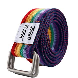 LP真维斯男装夏季男女同款双环扣腰带懒人针织休闲裤潮流多色腰带