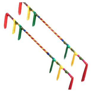 莲湘舞专用花棍舞蹈道具霸王鞭金钱棍打钱杆连响滚龙莲湘花棍瑶情