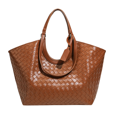 DAOR原创复古真皮编织字母托特包