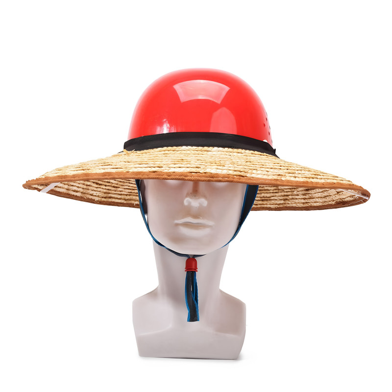安全帽帽檐建筑工地夏季遮阳防晒帽男女通用防晒无顶帽大沿草帽圈