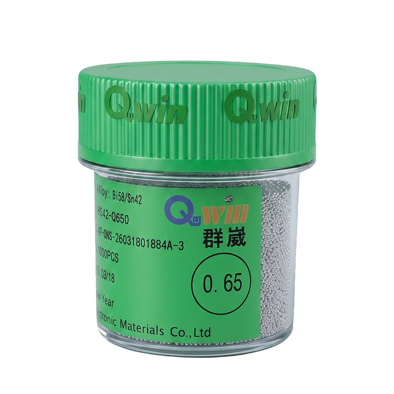 群威无铅低温锡球锡珠Sn42Bi58锡42铋58锡铋激光焊料球锡含铋58%