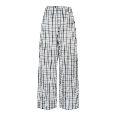 MHV ARCHIVE 新款泡泡纱白兰格纹女士宽松镰刀休闲裤