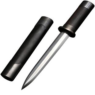 龙泉古羽宝剑黑檀八面手工短剑花纹钢锻打高硬度小剑汉唐剑未开刃