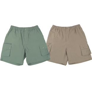 REBIRTH多口袋户外短裤ins宽松日系机能简约百搭夏季速干五分裤男