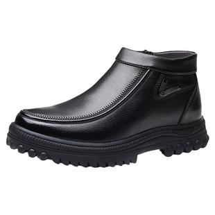 特大码男鞋45雪地靴46冬季中老年爸爸棉皮鞋47短靴加绒保暖棉鞋48