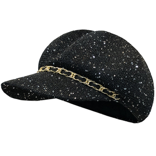 镂空八角帽子女夏季2025新款百搭显脸小贝雷帽薄款透气鸭舌画家帽