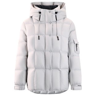 【小方糖】库恩玛维宽松羽绒服女2025年冬装新款连帽保暖绗缝外套