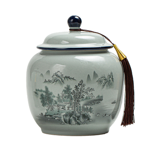 中式陶瓷茶叶罐礼盒空盒通用绿茶红茶包装盒礼品盒定制木盒高级感