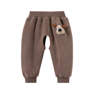 宝宝外穿加绒开裆裤子