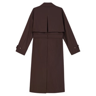 【1996系列】YINER音儿2025秋季新款斜纹双排扣中长款风衣外套