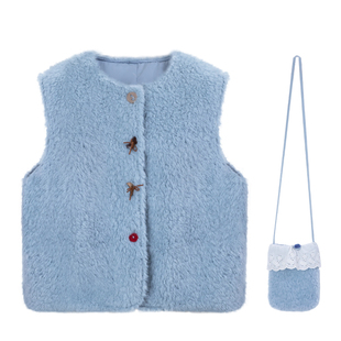 三与十三|小调协奏|秋季软糯慵懒百搭马夹女百搭显瘦纯色毛绒马甲