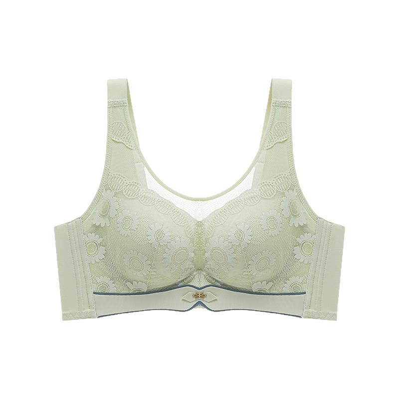夏季性感内衣女小胸聚拢舒适四排扣收副乳调整型抹胸无钢圈文胸罩