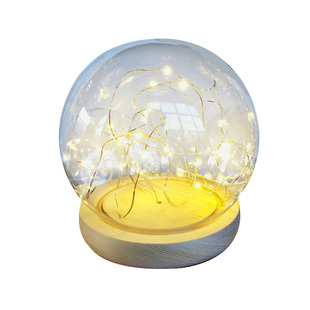 手工球形发光玻璃罩火树银花LED灯光罩手办防尘展示人偶摆件包邮