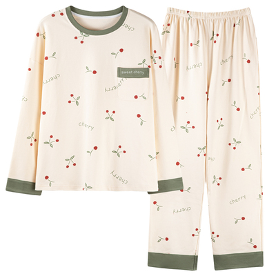 2025新款春夏季纯棉长袖睡衣女款