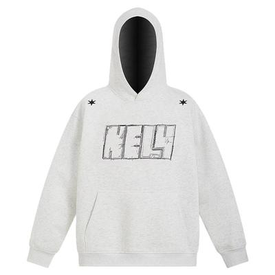 小尼力套头字母连帽卫衣