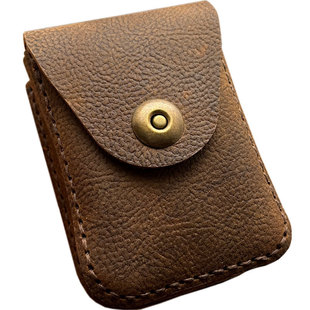 便携男士手工皮烟盒粗烟整包适用头层牛皮腰带收纳包零碎物品小包