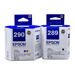 原装爱普生WF-100打印机 WF-110墨盒 T289黑色 T290彩色墨水