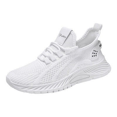 新款透气潮流网面飞织运动鞋