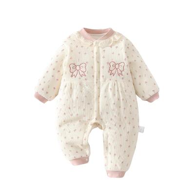 小聪熊婴儿衣服秋季夹棉连体衣女