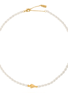 Dare买手店 Wens Jewels「瓶」米粒珍珠细颈瓶项链灰色复古中式女