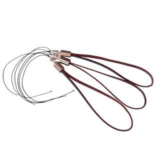 失手绳钛合金藏银超纤皮高端弹弓吊坠挂绳项链绳子手把件挂坠包邮