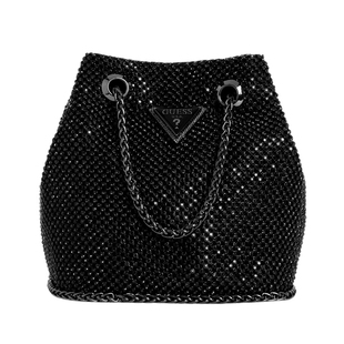 GUESS女士纯色时尚潮流金属链条手提包-RB935075