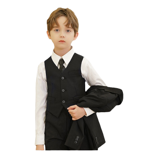 罗蒙儿童礼服男童西装套装帅气英伦中大童西服花童主持人演出服秋