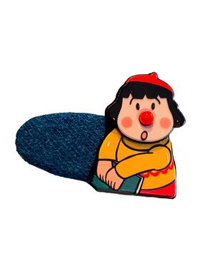 精致小发夹可爱小丑妹青色鸭嘴夹