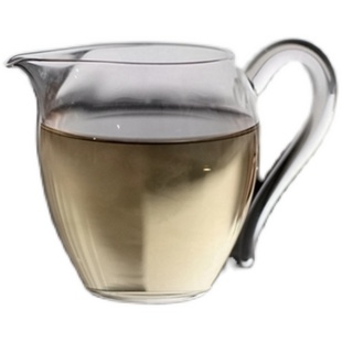 工匠家品《草堂公道杯》高硼硅玻璃 蛋盅公杯 分茶器耐高温透明把