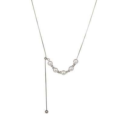 Dopamine Vault」歌笙.可抽拉珍珠项链女简约小众百搭气质毛衣链