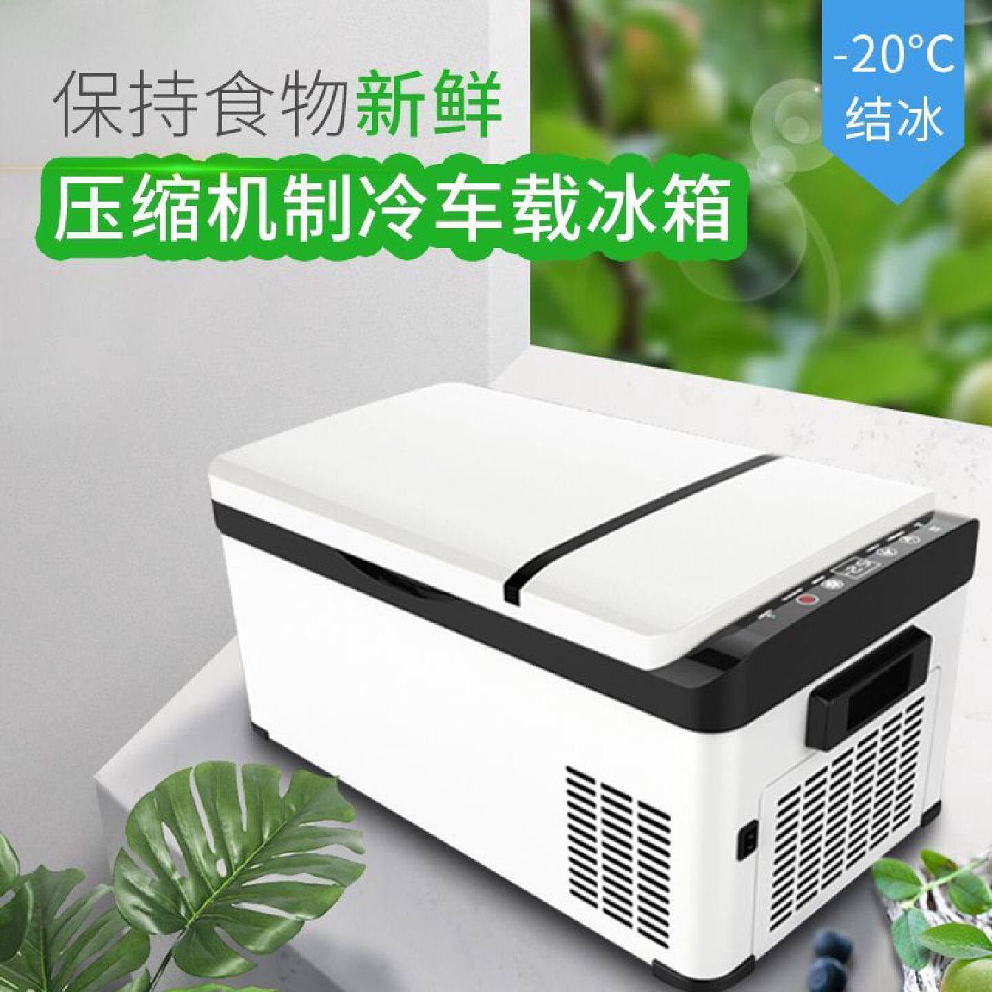 夏新车载压缩机冰箱12v24v大货车专用冷冻冰柜车家两用车载小冰箱