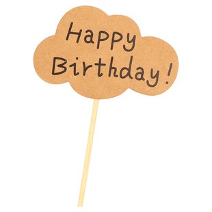 卡通饼干蛋糕装饰摆件蓝色海盐味飞机云朵可食用生日纸杯甜品插件