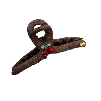 港式复古缠绕布艺抓夹盘发鲨鱼夹