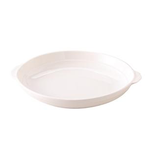 双耳盘子菜盘家用白色深盘空气炸锅盘陶瓷烤箱蒸箱专用蒸鸡蛋羹盘