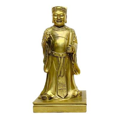 铜像文武判官一对家居工艺品摆件