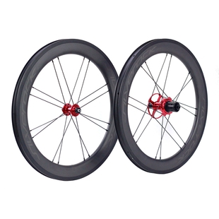 SILVEROCK SR50碳纤维轮组20寸406 451小轮折叠车P8 SP18 V刹星芒