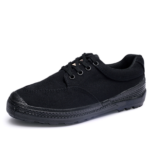 野战基地解放鞋男迷彩劳务作训鞋防臭防滑劳保鞋工地专用胶鞋保安