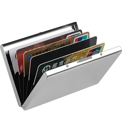 防盜刷金屬卡包男士不鏽鋼超薄防消磁小巧銀行卡套夾女駕駛證卡盒