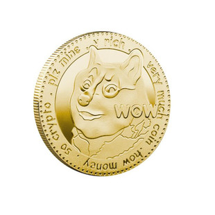 狗狗币彩色立体浮雕纪念章硬币金属徽章虚拟币收藏礼品创意小玩意