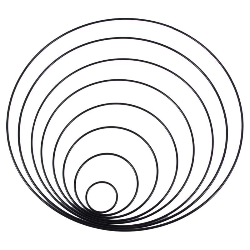 手工diy饰品配件捕梦网婚庆材料 黑色铁圈花环 环保不掉色不生锈