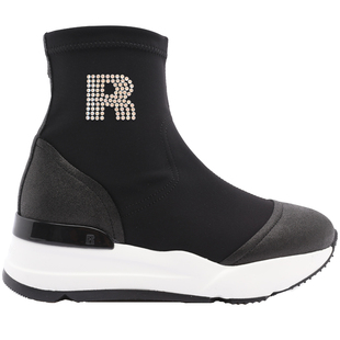 Ruco Line如卡莱意大利奢华水钻6CM厚底鞋女弹力靴子短靴商场同款