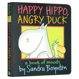 开心的河马 生气的鸭子 英文原版 Happy Hippo Angry Duck 情绪管理早教绘本 Sandra Boynton 全英文版进口原版英语书籍