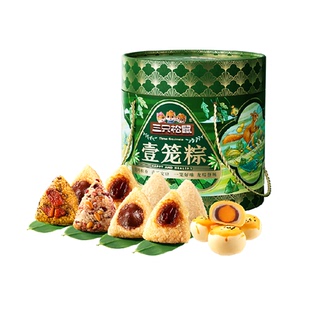 三只松鼠壹笼粽咸粽甜粽肉粽蛋黄酥糕点嘉兴粽子端午节送礼礼盒