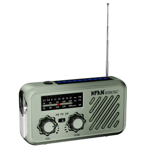 多功能防灾应急手电筒战备太阳能充电末日生存装备手摇发电收音机